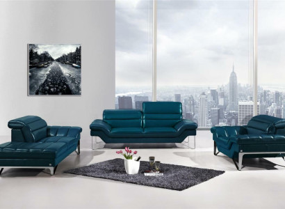 Sofagarnitur Leder Sofa Set 3+2 (ohne Sessel) Couch Sitz Polster Garnitur 994