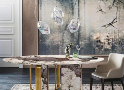 Stein Esstische Runden Tische Design Tisch Rund Möbel Esszimmer Modern Neu