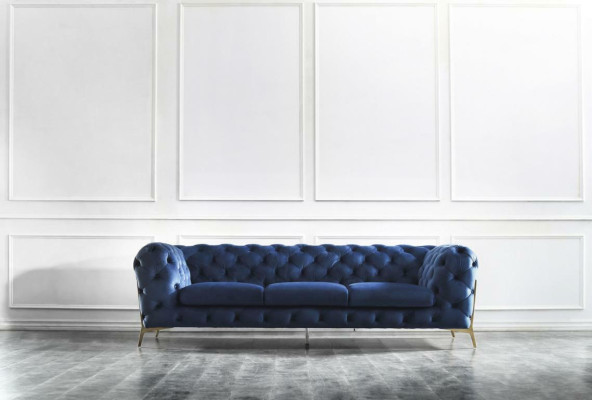 Chesterfield Textil Sofa Polster Sitz Couch Big XXL 3 Sitzer Stoff Couchen 