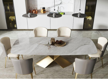 Luxus Esstische Tische Design Tisch Edelstahl Stein Möbel Esszimmer Modern Säule