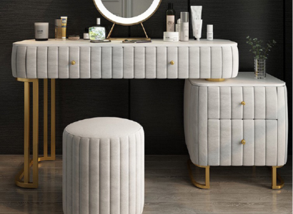 Designer Konsolen Schminktisch Kosmetik Tisch Spiegel Deko Kommode Frisier