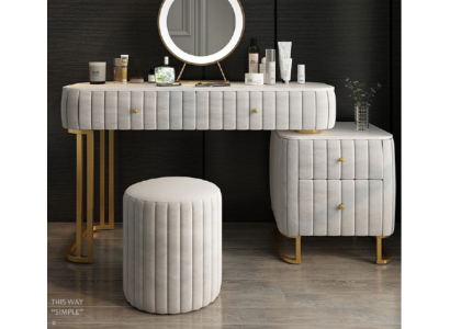 Schminktisch Spiegel Hocker Komplett Kommode Schlafzimmer Luxusmöbel