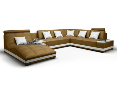 Designersofa Ecksofa Wohnlandschaft Rundsofa Ledersofa Couch Sofa UForm NiddaA