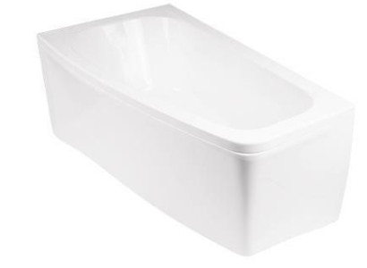 Badezimmer Rechteckige Eck Wannen Badewannen Weiß abgerundete Eckwanne Wanne Neu