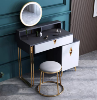 Schminktisch Tisch Schlafzimmer Hocker Spiegel Jugend Modern Stil