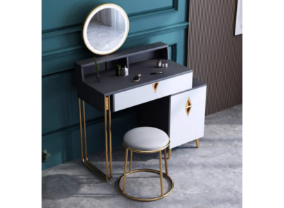 Schminktisch Tisch Schlafzimmer Hocker Spiegel Jugend Modern Stil