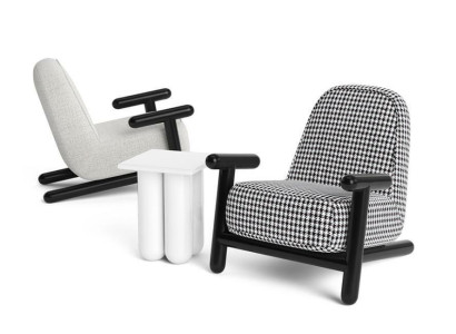 Luxus Design Möbel Moderner Design Sessel 63*80cm Textil Wohnzimmer