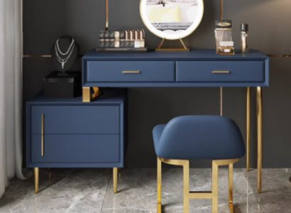 Schminktisch Spiegel Hocker Komplett Deko Set Kommode Schlafzimmer Neu