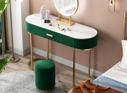 Schminktisch Design Konsolen Tische + Hocker Frisiertisch Make Up Tisch Neu