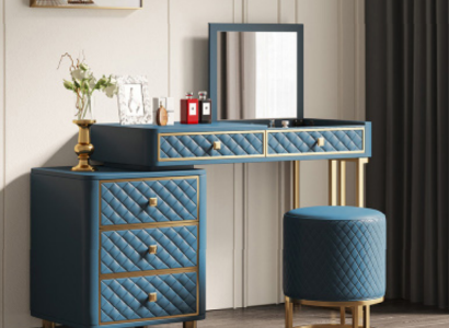 Konsolen Schminktisch Kosmetik Tisch Spiegel Kommode Tische Friseur 2tlg.