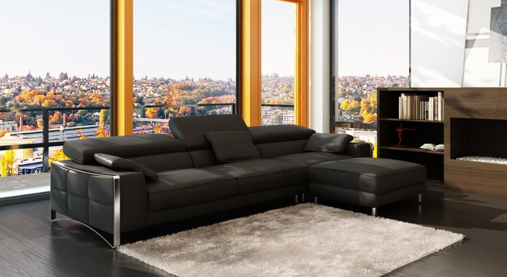 Design Ledersofa Sofa Couch Polster Ecke Sitz Dekor Garnitur Wohnlandschaft