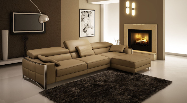 Multifunktions Ecksofa Garnitur Ledersofa Sitz Wohnzimmer Ecke Sofa
