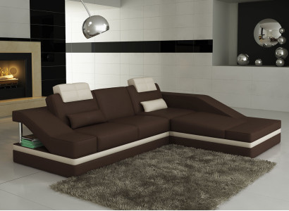 Moderne Ledersofa Ecksofa L Form Couch Polster Sitz Ecke Sofa Couchen
