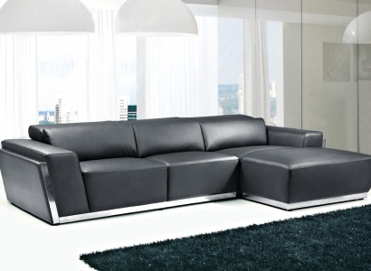 Multifunktions Wohnzimmer Ecksofa Garnitur Ledersofa Sitz Ecke Sofa