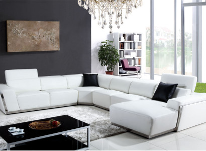 Multifunktions Relax Ecksofa Ledersofa Sofa Couch Polster Eck Sitz Garnitur