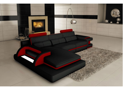 Design Polster Ecke Ledersofa Sofa Couch Sitz Garnitur Wohnlandschaft