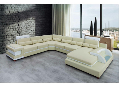 Ledersofa XXL Big Sofas Sofa Couch Couch Polster Ecksofa Wohnlandschaft Leder