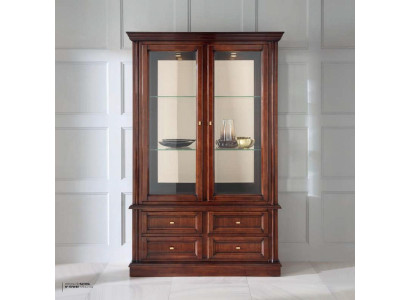 Vitrine Schränke Möbel Klassischer Stil Vitrinen Wohnzimmer Anrichte Glas Holz