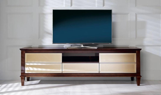 Lowboard tv Ständer Sideboard Kommode Wohnzimmer Modern Holz Design Möbel