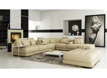 Big Sofa Ledersofa Couch Wohnlandschaft L Form Polster Garnitur Ecksofa
