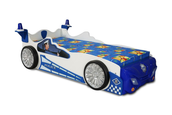 Kinderbett Betten Kinder Zimmer Polizei Auto Led Kindermöbel