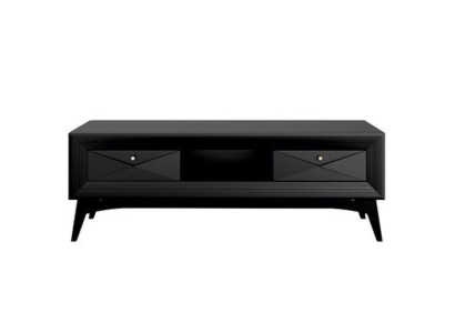 Lowboard tv Ständer Sideboard Tisch Wohnzimmer Modern Holz Schwarz Design