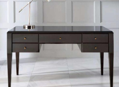 Schreibtisch Tisch Büro Office Bürotisch Computertisch Holz Luxus Braun Design