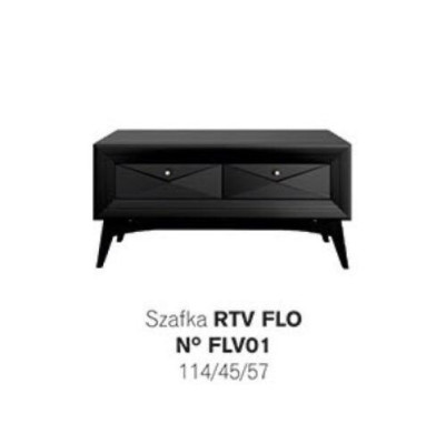 Ständer rtv Lowboard Sideboard Tisch Wohnzimmer Modern Holz Schwarz Design