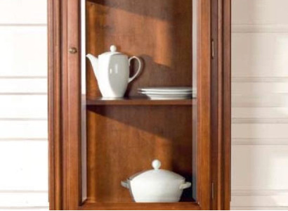 Vitrine Schränke Vitrinen Schrank Holz Möbel Wohnzimmer Klassische Barock Braun