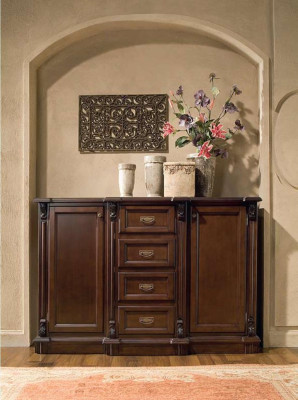 Kommode Sideboard Kommoden Schrank Schränke Wohnzimmer Holz Barock Braun Möbel