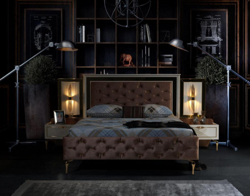 Schlafzimmer Nachttisch Modernes Design Möbel Holz Luxus neu weiß