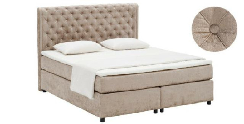 Continental Boxspring Hoch Doppel Bett Betten Polster Leder Textil Bett Neu