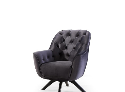 Sessel Modern Schwarzer farbe Wohnzimmer Textil Luxus Design Möbel