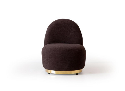 Sessel Modern Braun Wohnzimmer Textil Luxus Design Möbel Lounge Club