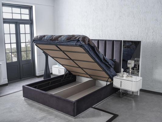 Doppel Bet Moderne 2x Nachttische Schlafzimmer Set Luxus Design Möbel