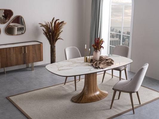 Esszimmer Set 9tlg Modern Design Luxus Möbel Komplett Einrichtung Esstisch