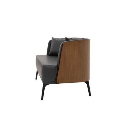 Schwarzer Wohnzimmer 2-Sitzer Polster Kunstleder Sofa 2-er Leder Couch