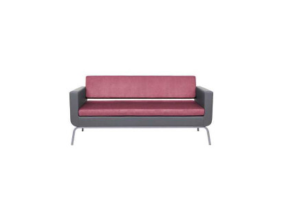Grau-Rosa Dreisitzer Luxus 3-Sitzer Hochwertiges Polster Designer Couch