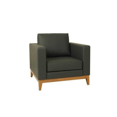 Dunkelgrüner Einsitzer Designer Sessel Relax 1-Sitzer Büro Relaxsesel