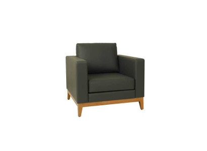 Dunkelgrüner Einsitzer Designer Sessel Relax 1-Sitzer Büro Relaxsesel