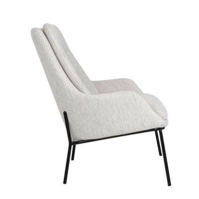Designer Polster Stuhl Grauer Lehnstuhl Luxus Sessel Textil Einsitzer