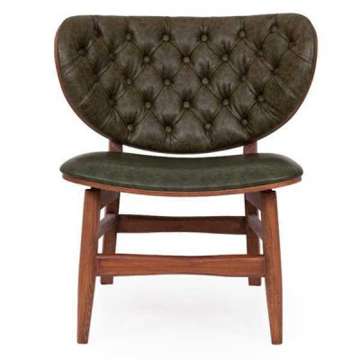 Moderner Chesterfield Grüner Einsitzer Polstersessel Einsitzer Lehnstuhl