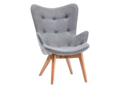 Designer Grauer Esszimmerstuhl Holz Einsitzer Wohnzimmer Luxus Stühle