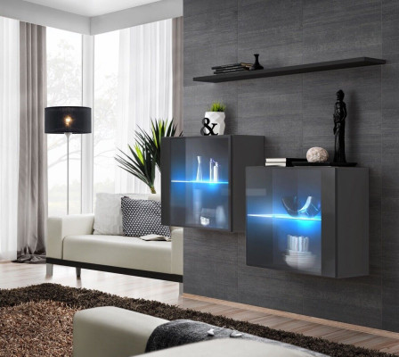 Designer Wohnwand Wandschrank Wand Regal Luxus Set Wohnzimmermöbel