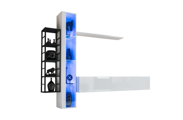 Luxus Wohnwand Designer Stil Modern Wohnzimmer Set Wand Vitrine Lowboard