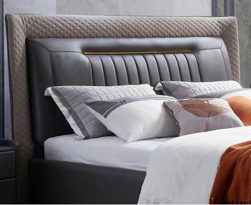 Modernes Bett Betten modernes Luxus Leder Bett Hotelbett Doppelbett Neu