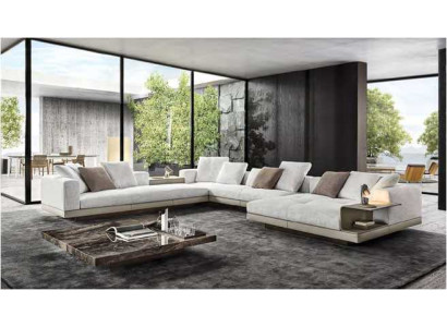 U-Form Sofa Modern Ecksofa Polstercouch Textil Wohnlandschaft Eckgarnitur