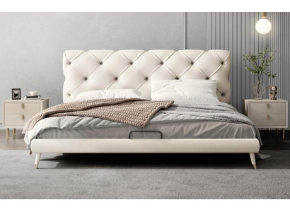 Bett Nachttisch 3 tlg. Schlafzimmer Set Design Modern Luxus Betten Beige