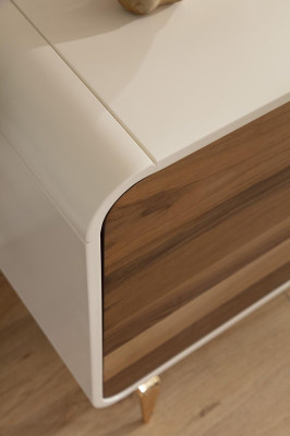 Modernes Sideboard Kommoden Holzschrank Edelstahlmöbel Weiß Luxus Möbel