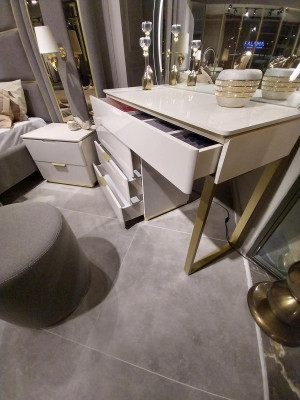 Design Schminktisch mit Spiegel Luxus Schlafzimmer Möbel 2tlg. Neu